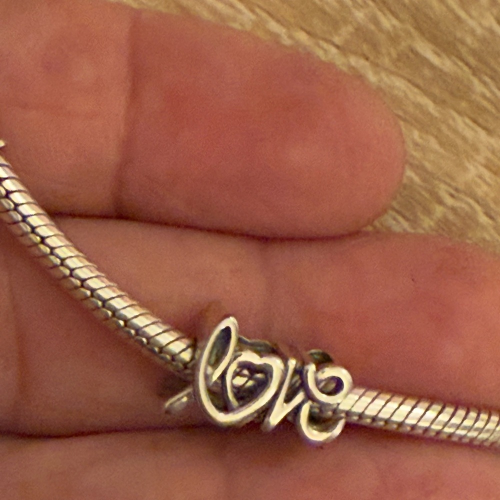 Silver Love Script Ring - image 3